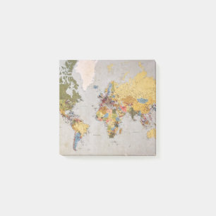 Post-it® carte mondiale