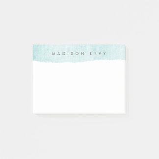 Post-it® Carte Turquoise Minimaliste Distressed Torts