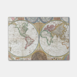 Post-it® Carte vintage du monde