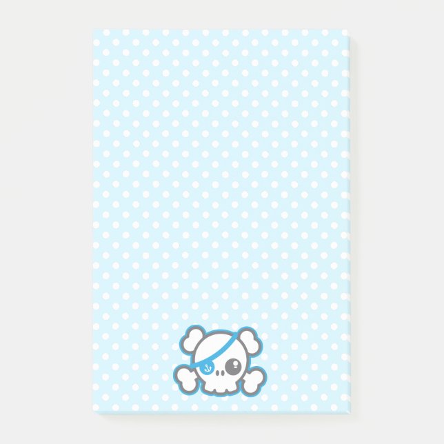 Post-it® Cartes à notes Kawaii Pirate Skull (Devant)