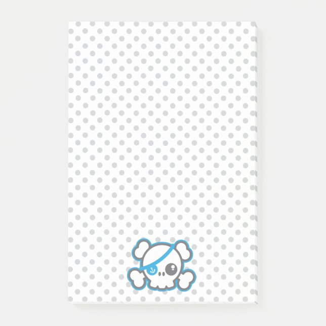 Post-it® Cartes à notes Kawaii Pirate Skull (Devant)