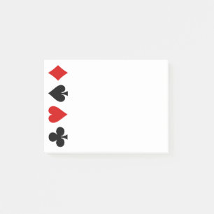 Post-it® Cartes de jeu Cartes de jeu Diamond Club Heart Spa
