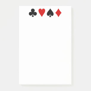 Post-it® Cartes de jeu Cartes de jeu Diamond Club Heart Spa