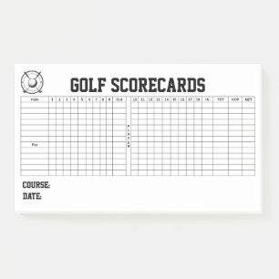 Post-it® Cartes de score de golf