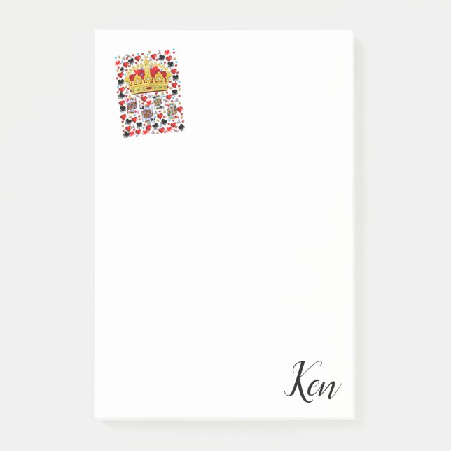 Post-it® Cartes Post-it Notes Roi (Devant)