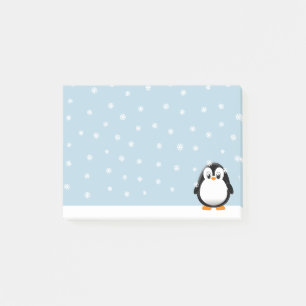Post-it® Cartographie de pingouin mignon Flacons de neige p