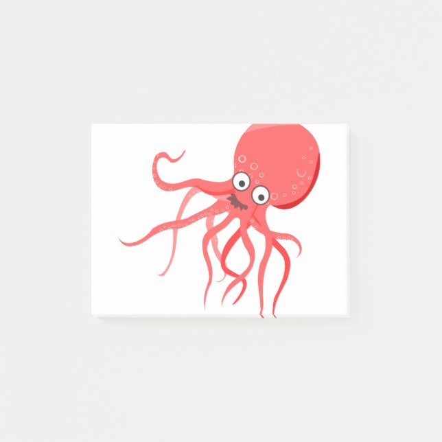 Post-it® Cartographie octopus orange mer rouge (Devant)