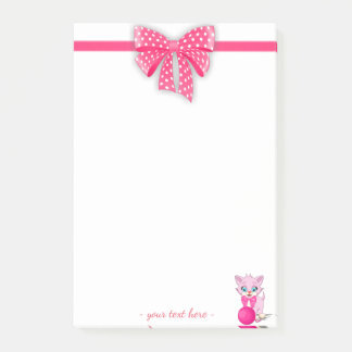 Post-it® Carton Cutie Rose Kitten