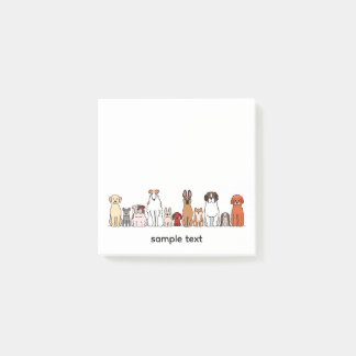 Post-it® cartoon dogs in a row design1