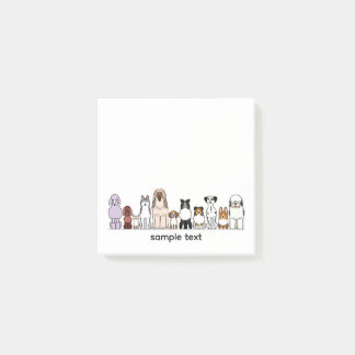 Post-it® cartoon dogs in a row design2
