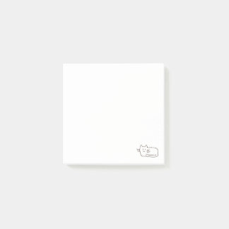 Post-it® Cartoon Simple Cat Line Drawing