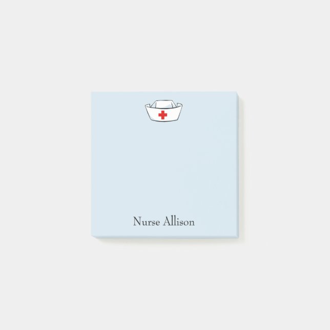 Post-it® Casquette de l'infirmière Ajouter le nom 3x3 (Devant)