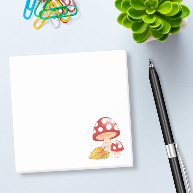 Post-it® Casquette rouge Toadstool Champignons et Feuilles (Créateur téléchargé)