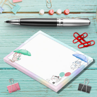 Post-it® Casquette tenant parapluie et ballon volant dans l