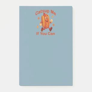 Post-it® Catsume-moi si tu peux drôle Hot Dog - Ketchup Pun