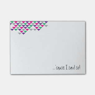 Post-it® Cause géométrique de mardi gras j'ai dit ainsi l