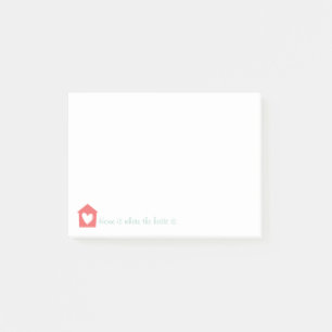 Post-it® Cayenne Accueil c'est là où le coeur est Notes