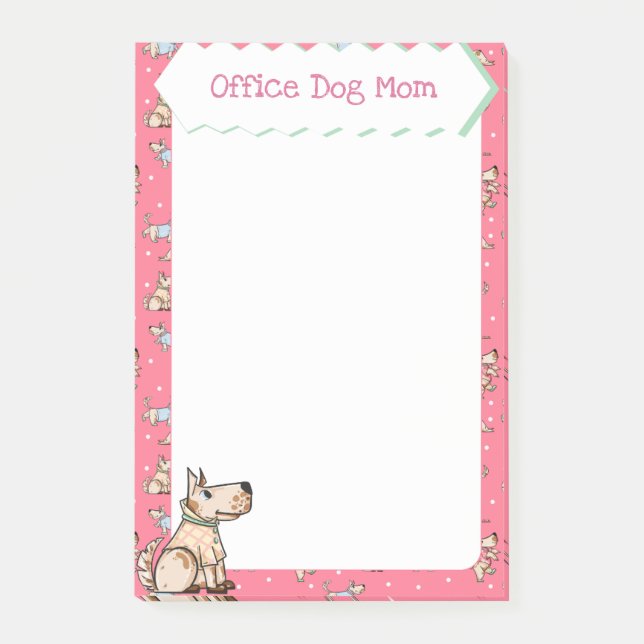 Post-it® Ce chien Vie Chien Rose motif Chien Maman (Devant)