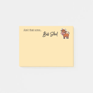 Post-it® Ce n’est pas qu’une feuille de taureau Tan Snarky 