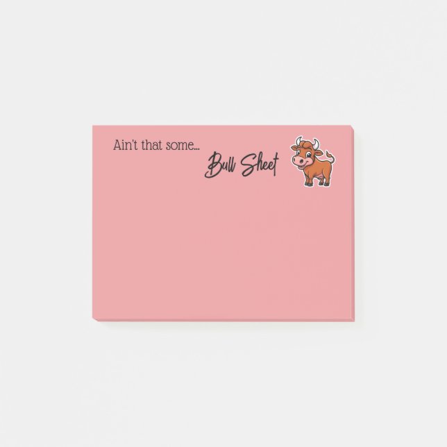 Post-it® Ce n’est pas que quelque feuille de taureau Snarky (Devant)