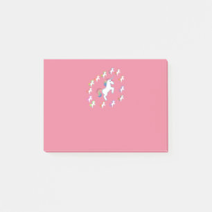 Post-it® Centre Licorne Rose Fluorescent