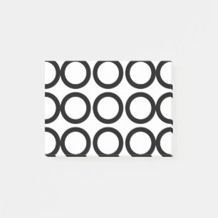 Post-it® Cercle noir et blanc géométrique