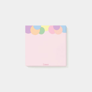 Post-it® Cercles colorés Motif avec nom