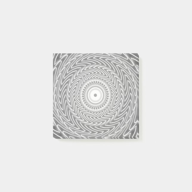 Post-it® Cercles gris tourbillon motif (Devant)