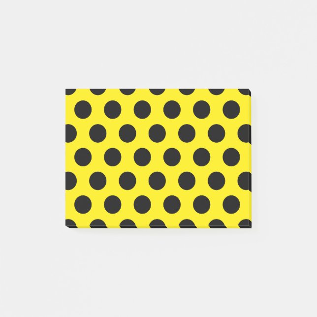 Post-it® Cercles noirs sur fond jaune (Devant)
