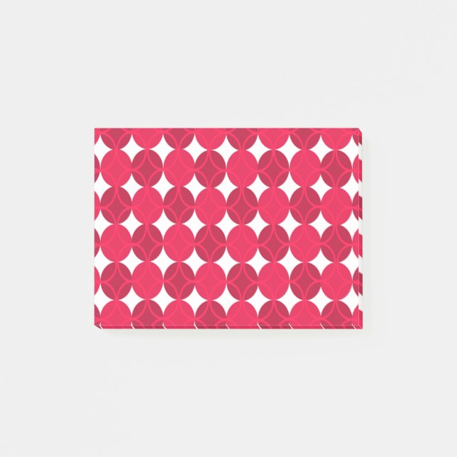 Post-it® Cercles sur cercles - canneberge et gris (Devant)