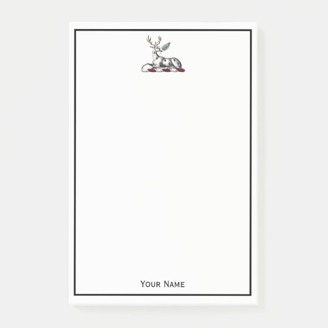 Post-it® Cerf avec Emblème héraldique de graisse (Devant)