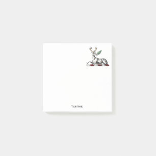 Post-it® Cerf avec Emblème héraldique de graisse