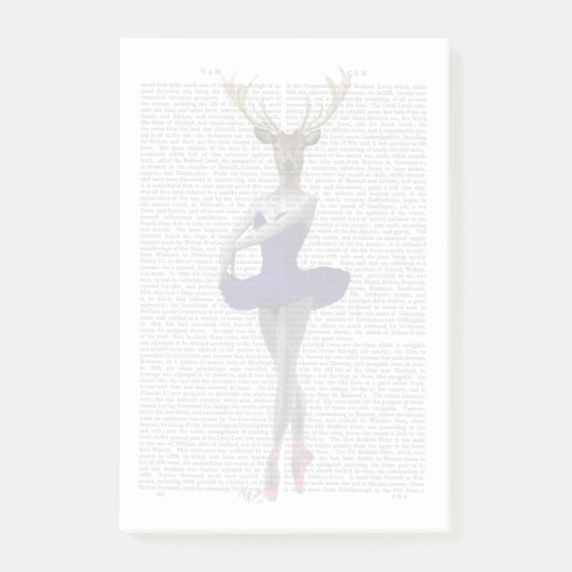 Post-it® Cerf de Ballerina en bleu (Devant)