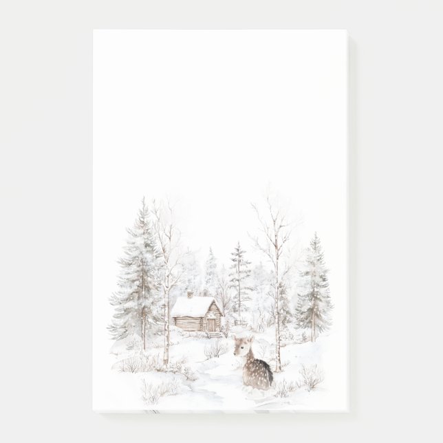 Post-it® Cerf de la forêt d'hiver  (Devant)