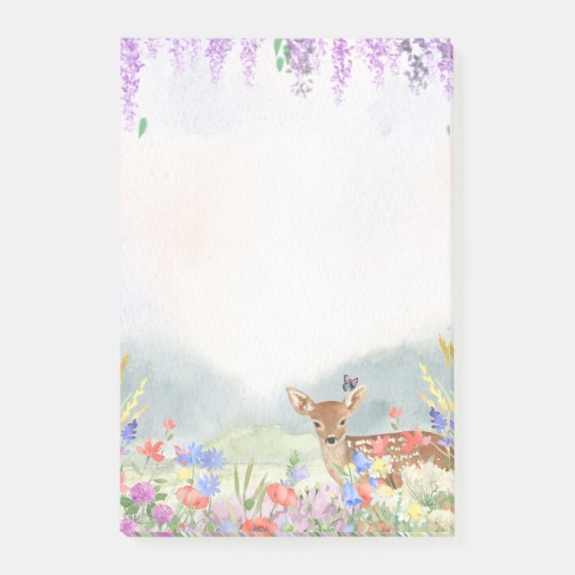 Post-it® Cerfs, Papillons, Lilacs et fleurs de printemps (Devant)