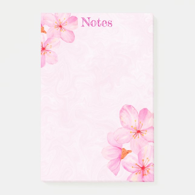 Post-it® Cerisier Fleur Rose Joli Personnalisé (Devant)