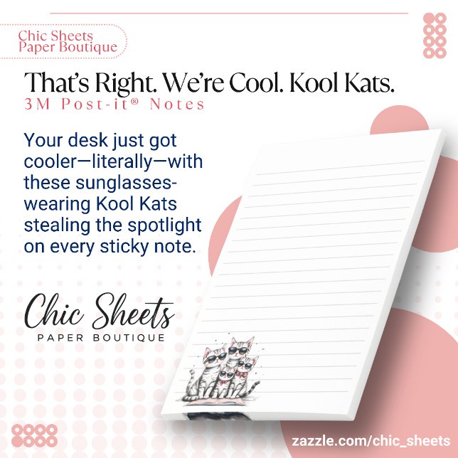 Post-it® C'est ça. Nous sommes cool. Kool Kats 3M  (Créateur téléchargé)