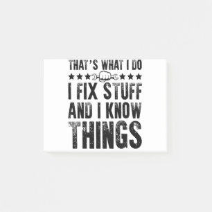 Post-it® C'est ce que je fais, je répare des trucs Mécanici