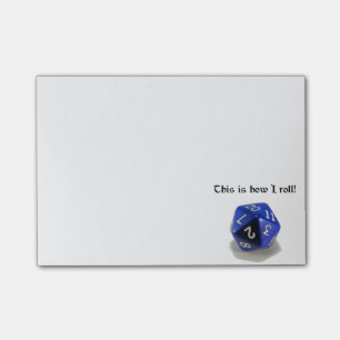 Post-it® C'est comment je roule les post-its (d20)