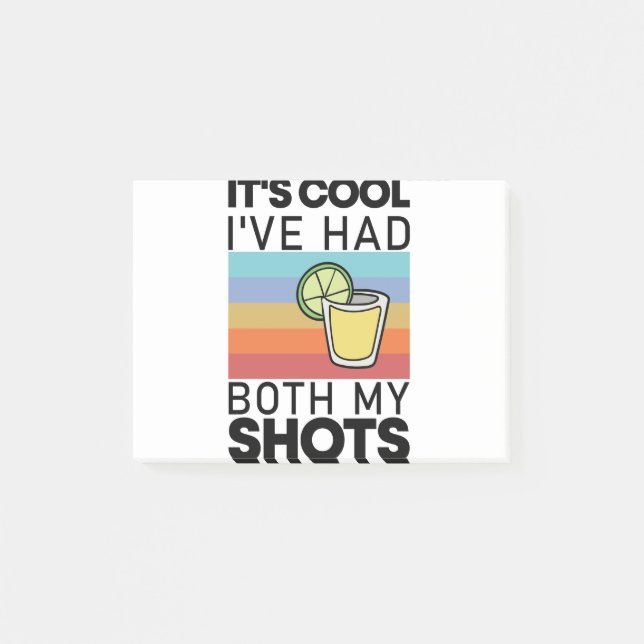 Post-it® C'est cool, j'ai eu mes deux injections T-shirt dr (Devant)
