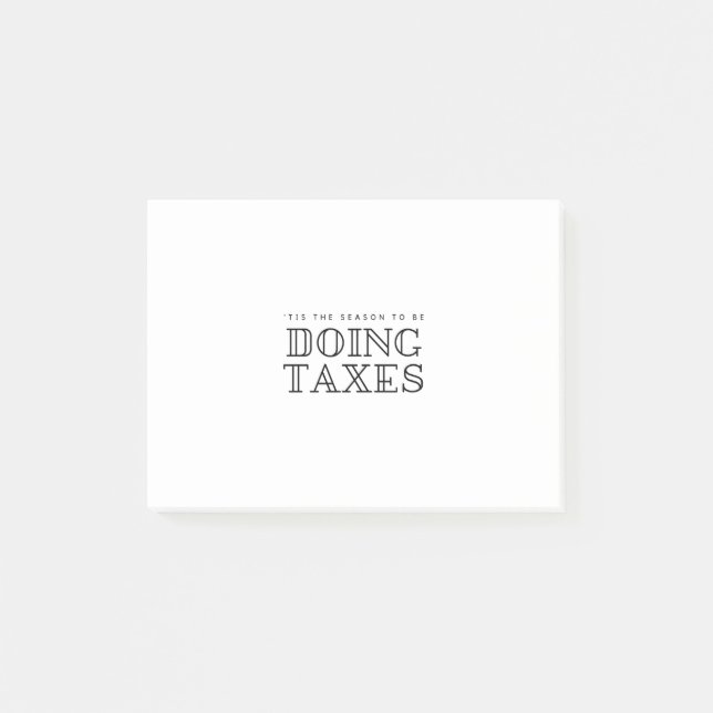Post-it® 'C'Est La Saison De Faire Des Taxes Déposer Vacanc (Devant)