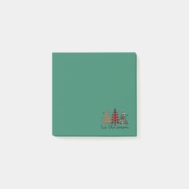 Post-it® "C'est la saison" Noël Plaid Leopard (Devant)