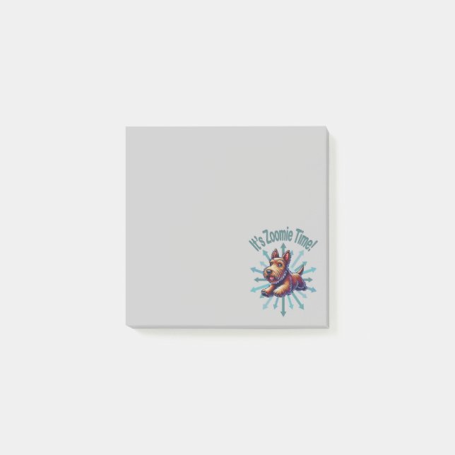 Post-it® C'est l'heure de Zoomie Brown Scotty (Devant)
