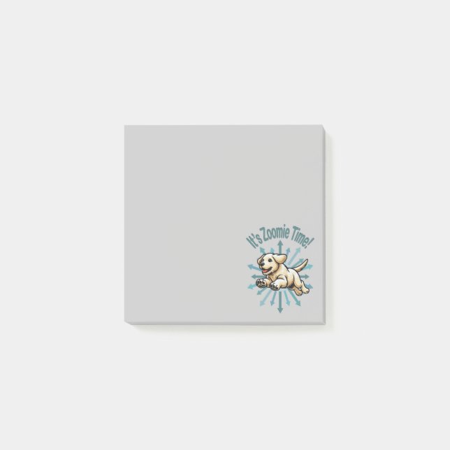Post-it® C'est l'heure de Zoomie Golden Lab (Devant)