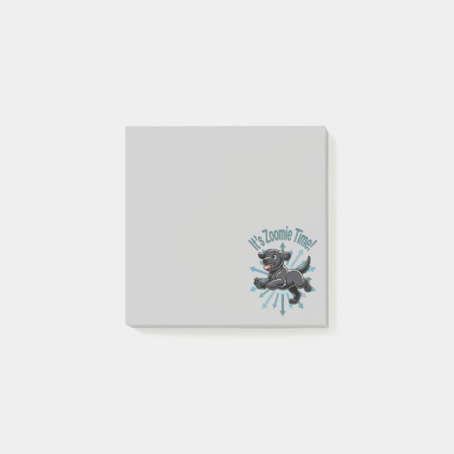 Post-it® C'est l'heure de Zoomie Lab noir (Devant)