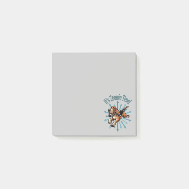 Post-it® C'est l'heure du chien de chasse Zoomie (Devant)