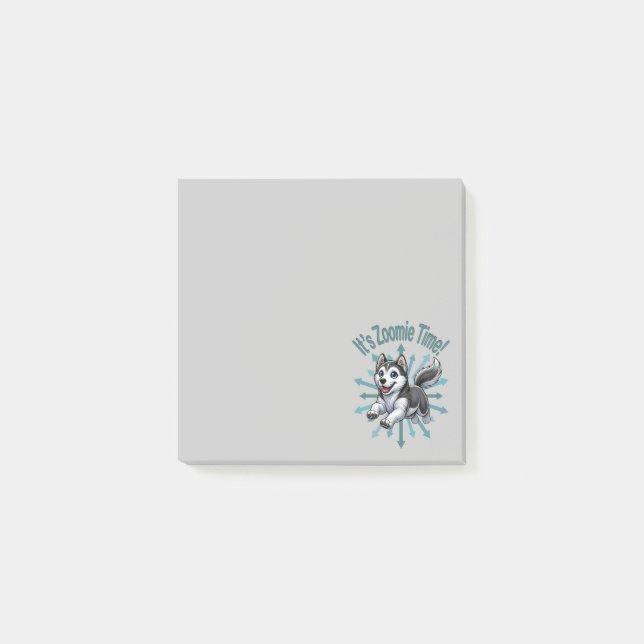 Post-it® C'est l'heure Zoomie Husky (Devant)