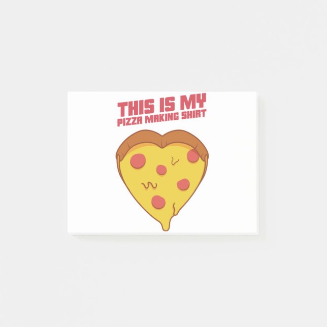 Post-it® C'Est Ma Pizza Qui Fait Coeur De Chemise (Devant)