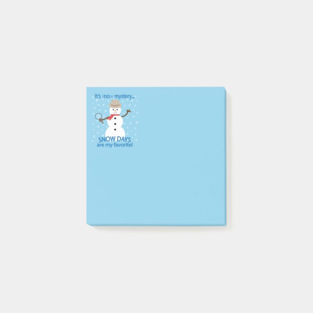 Post-it® C'est NOw Mystery Detective Snowman Blue (Devant)