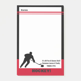 Post-it® C'est tout plaisir et jeux...puis c'est le HOCKEY